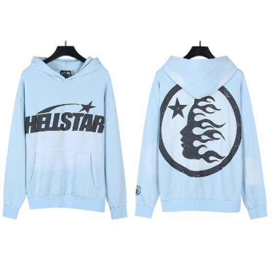 Hellstar Distressed Terry Cloth High Street Retro Hooded Sweatshirt